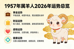1957年屬羊的2026年運勢如何